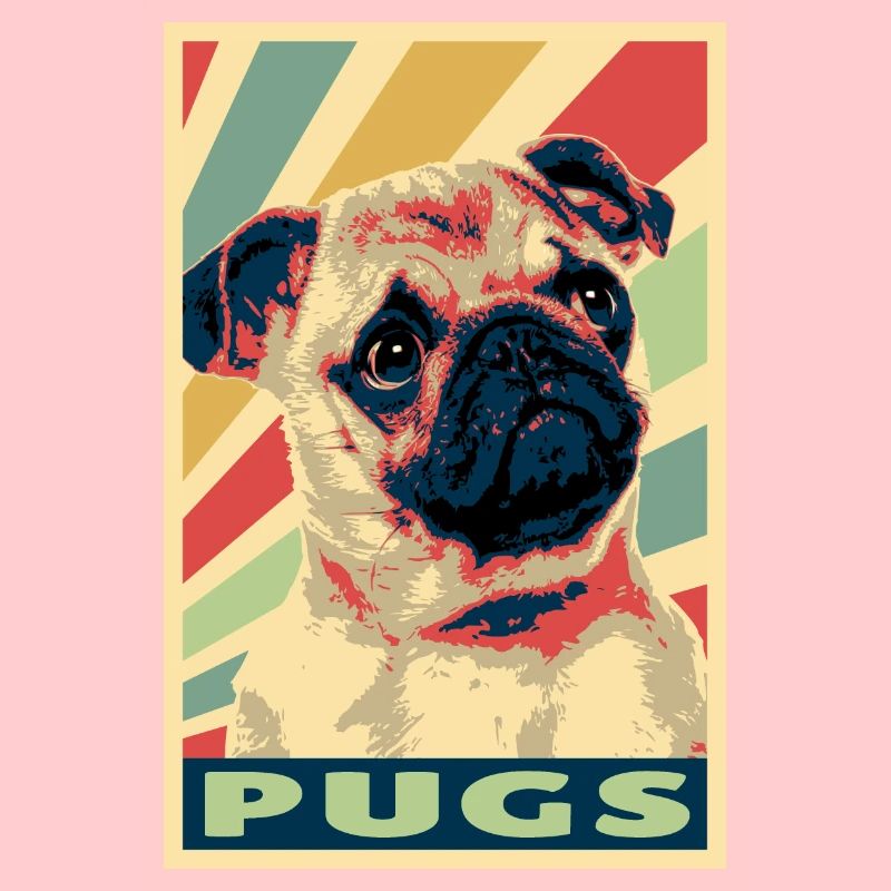Pugs Vintage Colors