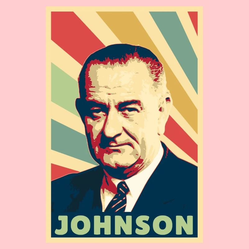 Lyndon B Johnson Couleurs vintage