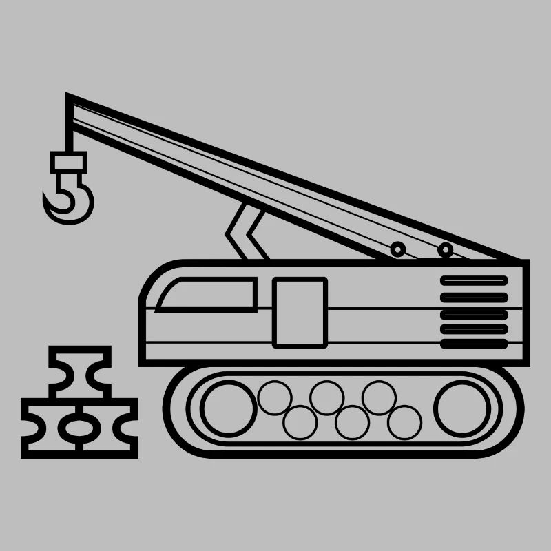 Crane for coloring Crane driver gift