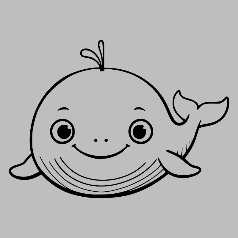 image vectorielle de baleine potelée