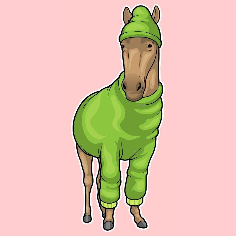 Pferd Pullover Mütze