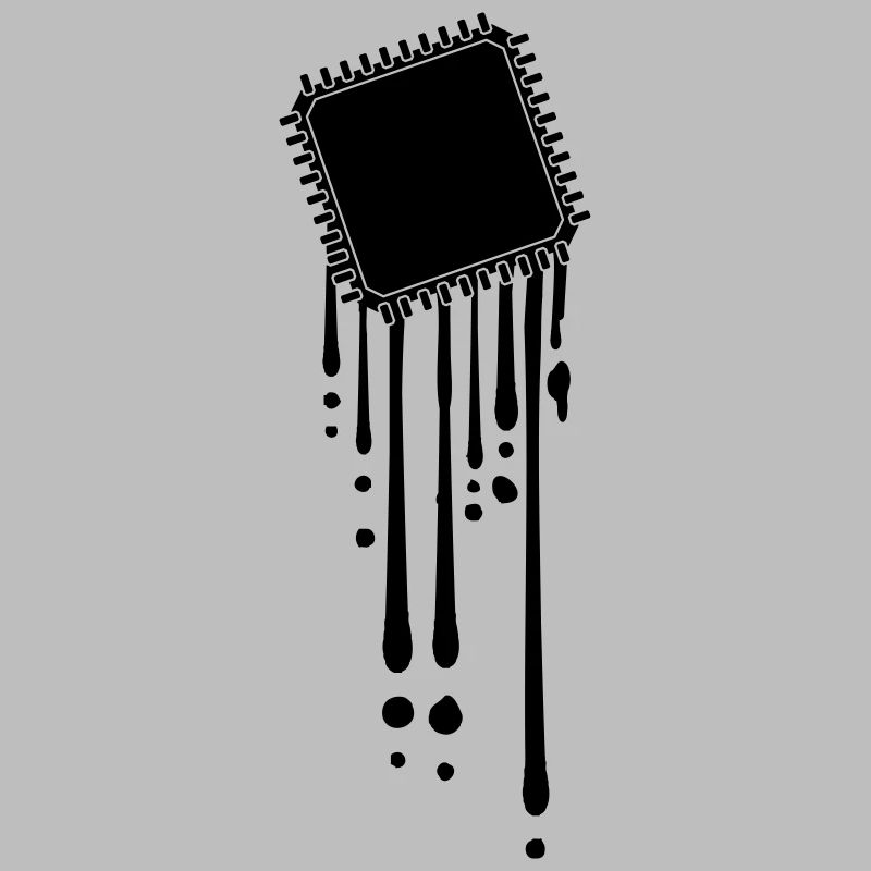 processor melt drops graffiti cpu computer