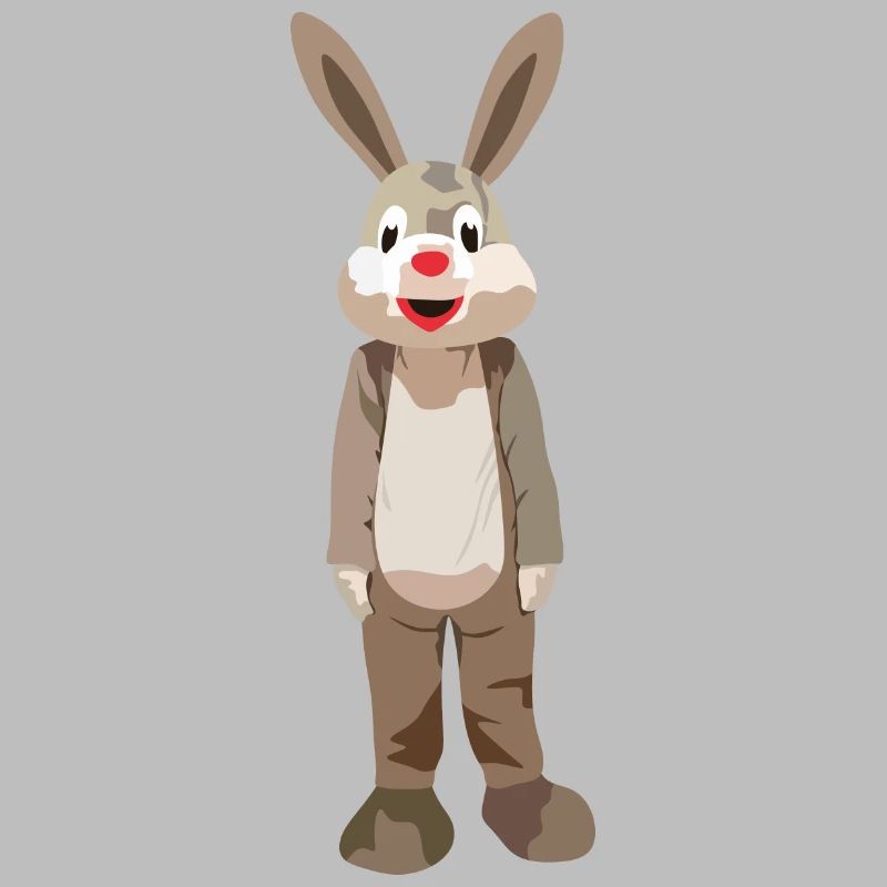 Bunny with a red nose - a funny Easter bunny