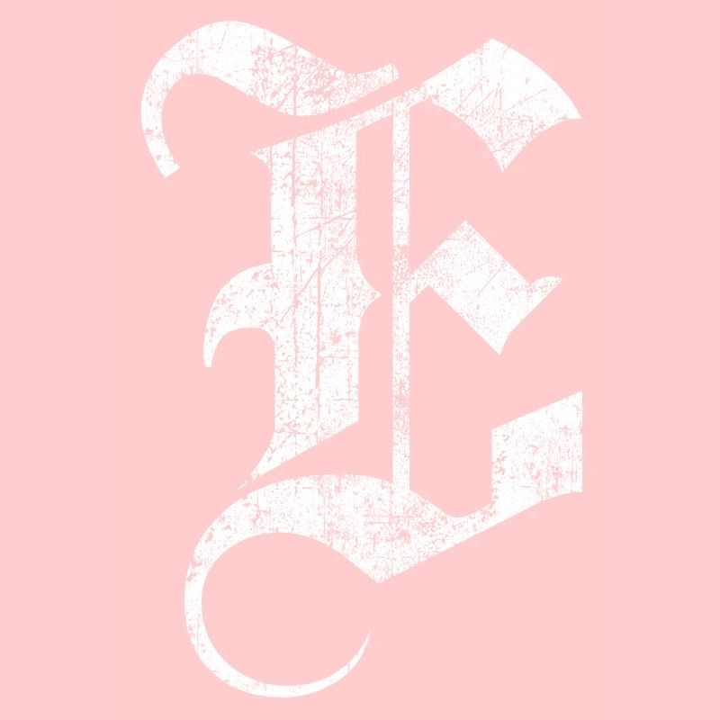 Tshirt alphabet initial E