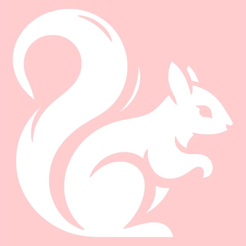Minimalist Squirrel Silhouette