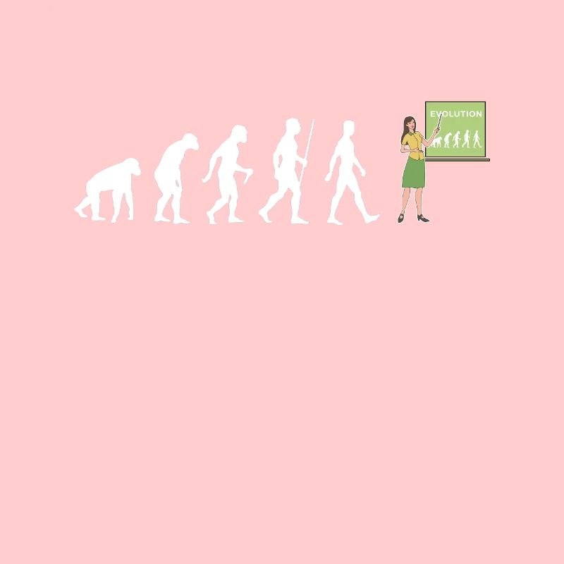 Lehrerin Evolution Lehramt Schule Lehrer Geschenk