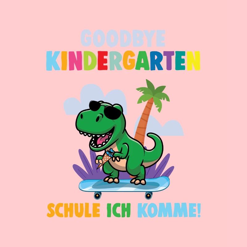 Einschulung Dino Schule Ich komme Schulkind