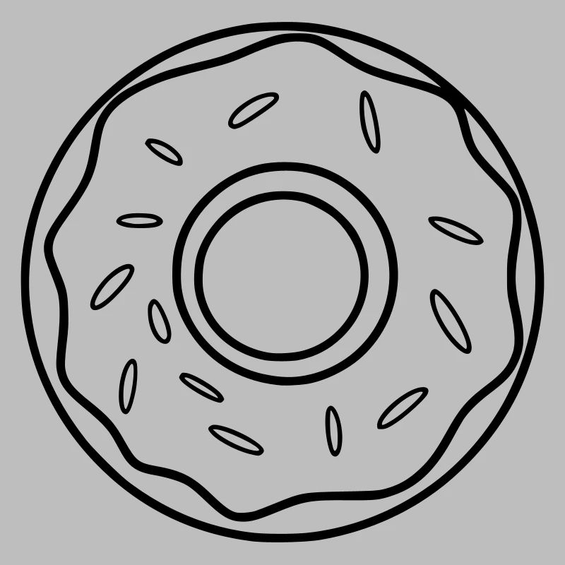 Donut Outline – Cute Minimal Design