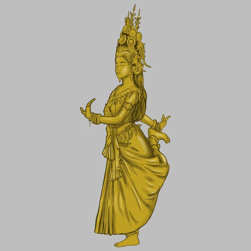 Cambodia Tradition Dance Khmer Apsara I Gift