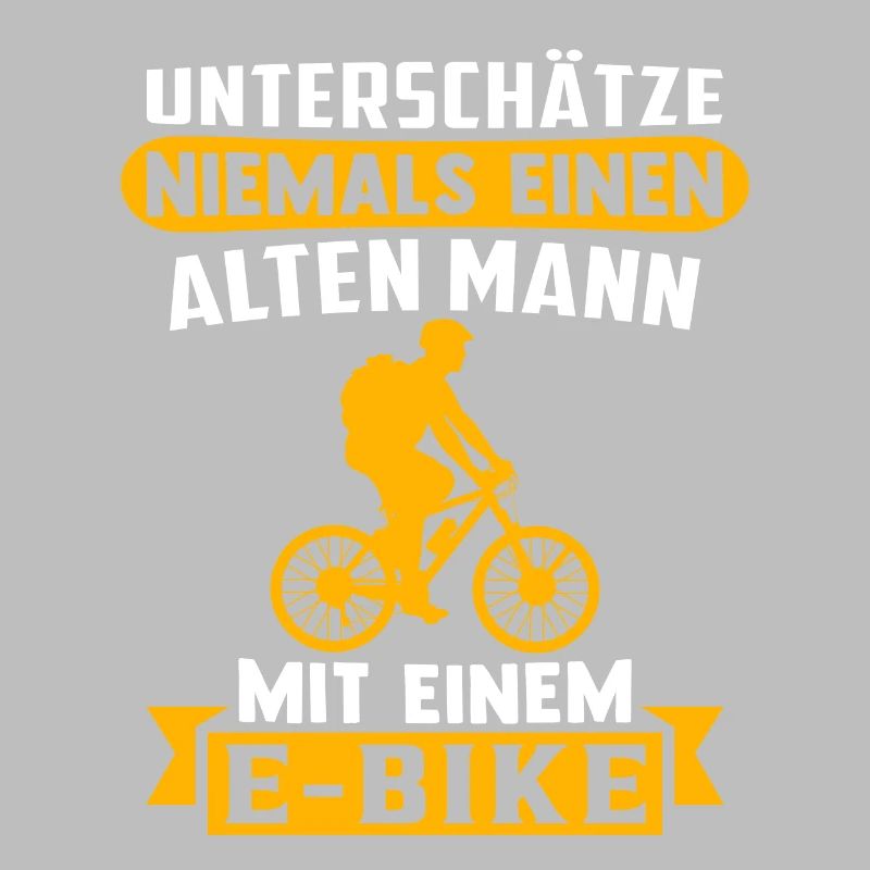 alten mann mit einem e-bike