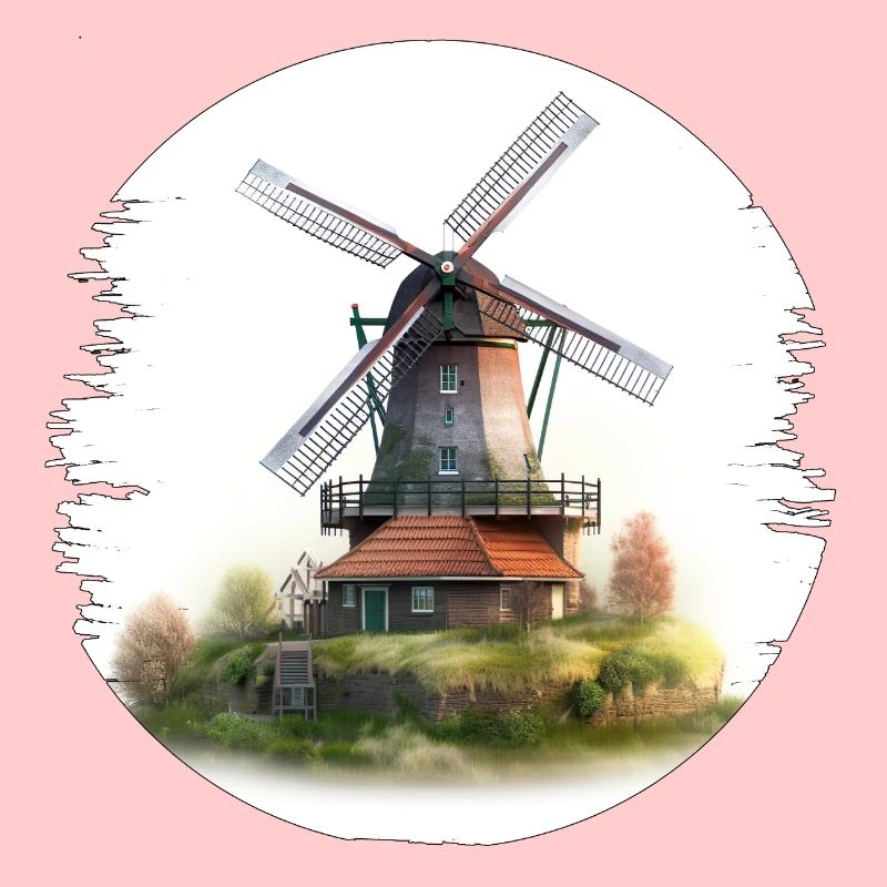 Die Windmühlen sind eine Attraktion