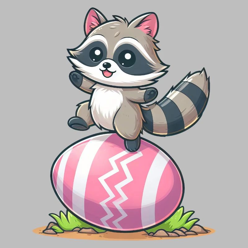 Easter Raccoon Easter Egg