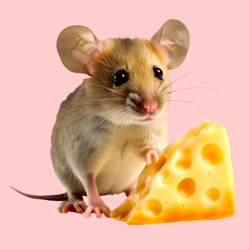 Mouse with cheese