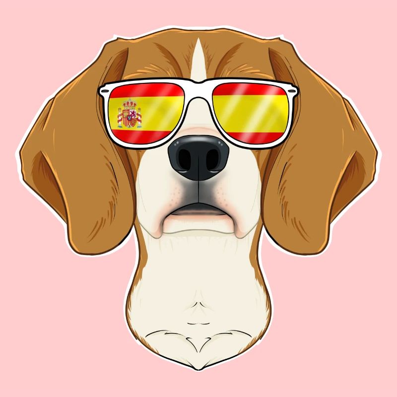 Beagle I Spain Sunglasses I Spanish Flag
