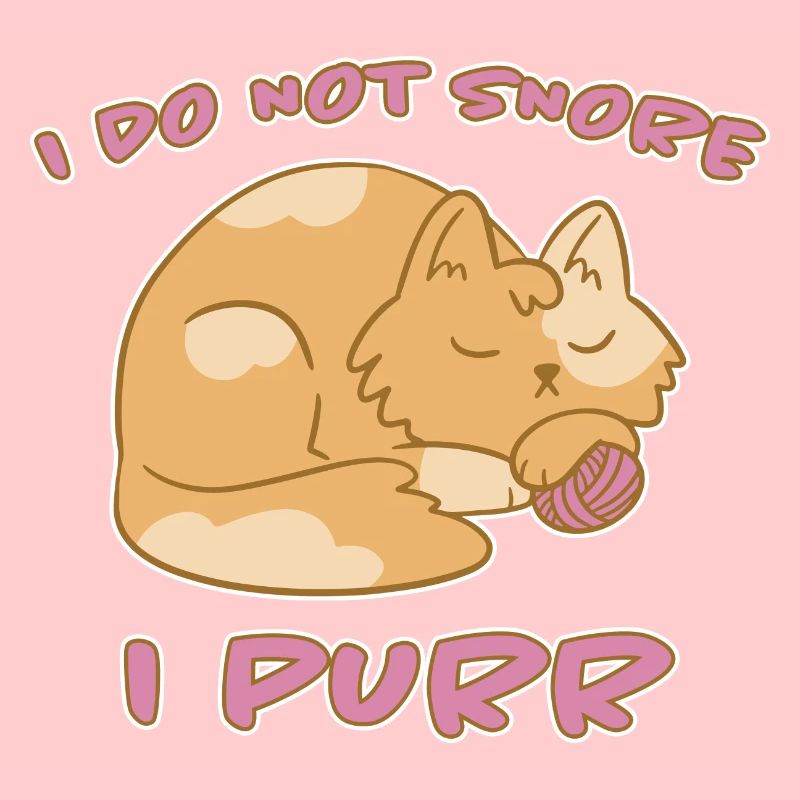 Purring Snoring Sleep Saying Cats Gift