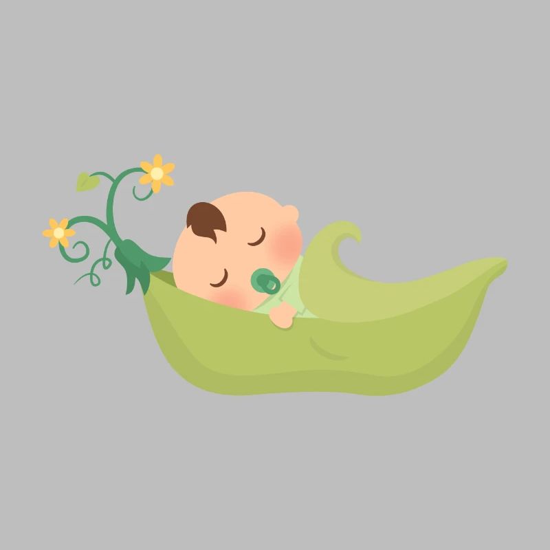 Bébé mignon dans un pod