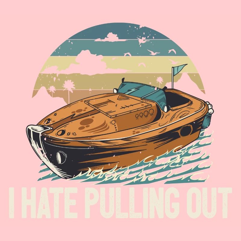 I Hate Pulling Out Funny Motorboating Quote