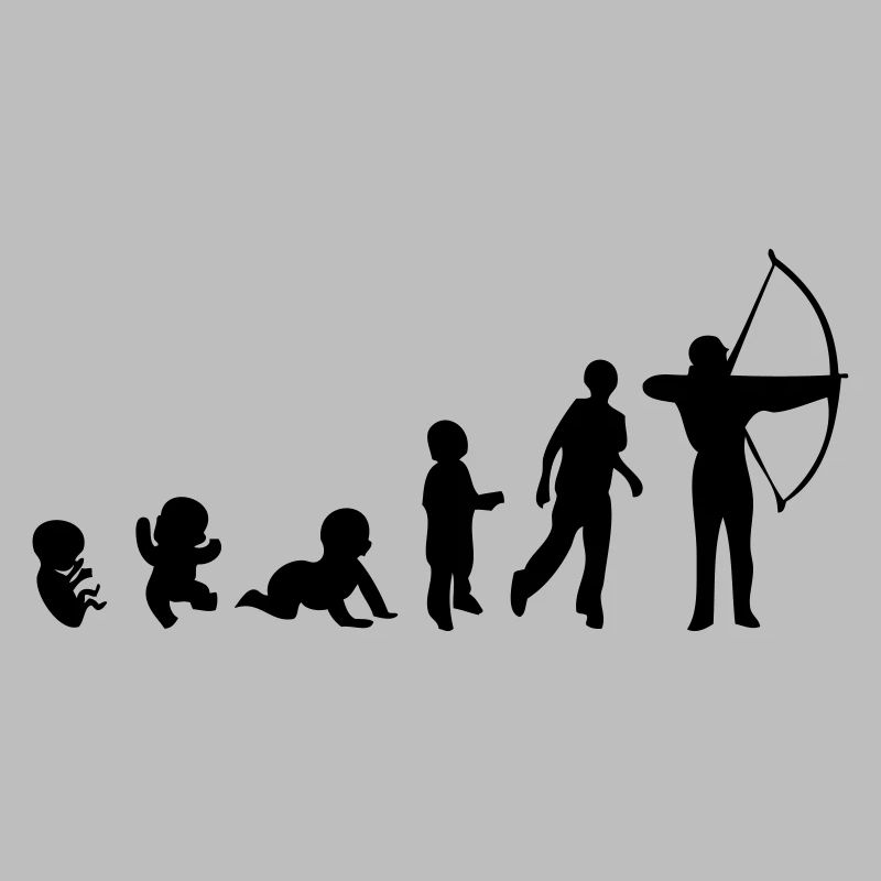 evolution man human sport shooting bow
