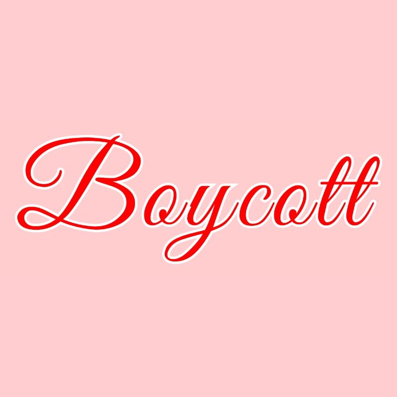 Red Stylized Boycott