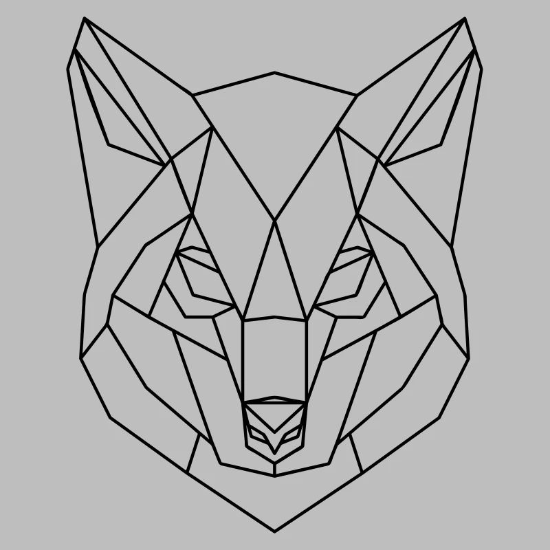 Wolf Low Polygon Wolf Low Poly Wolf Kopf 3D Netz