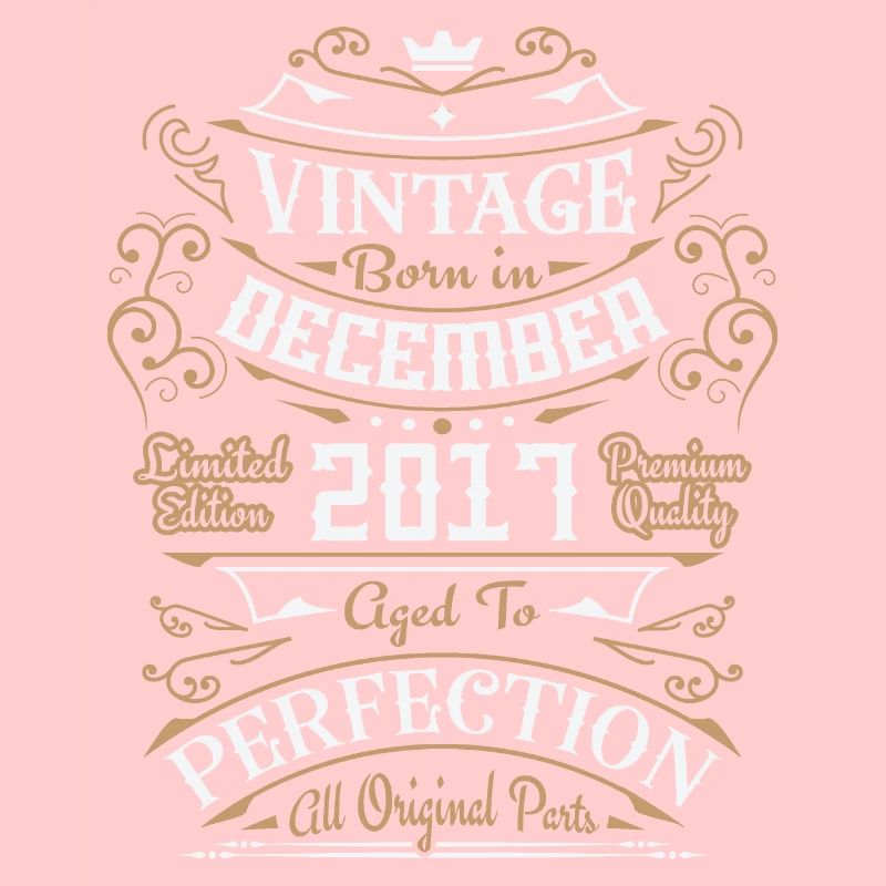 Vintage December 2017, Retro Birthday Gift