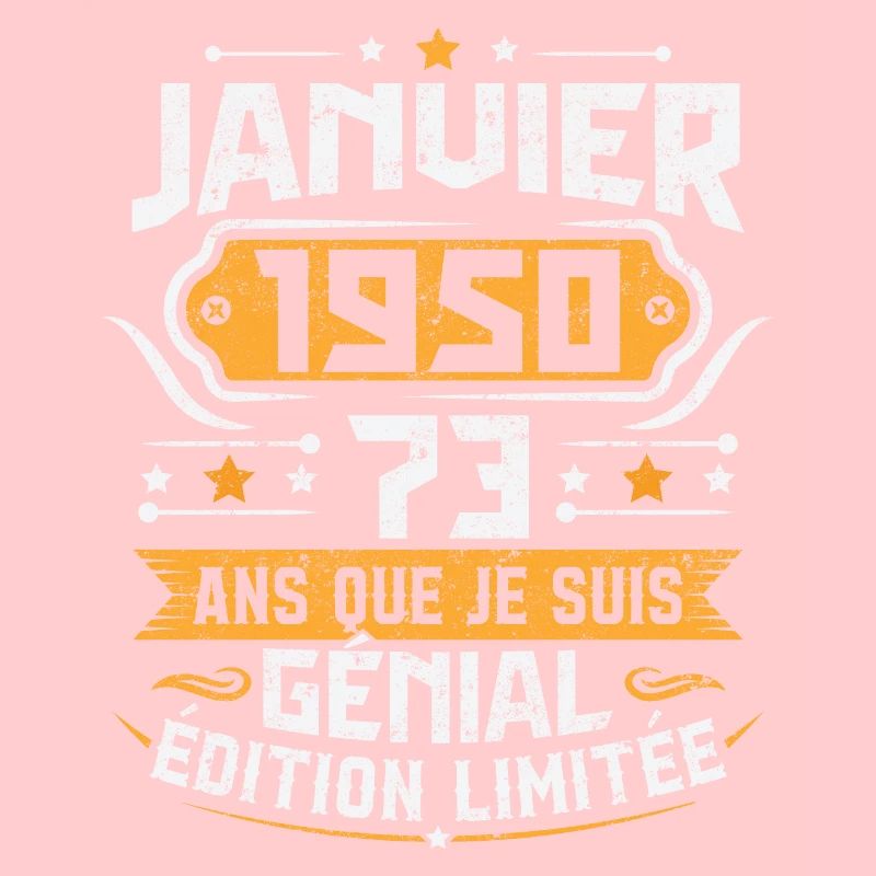 Rétro Cadeau D'anniversaire 73 Ans Janvier 1950