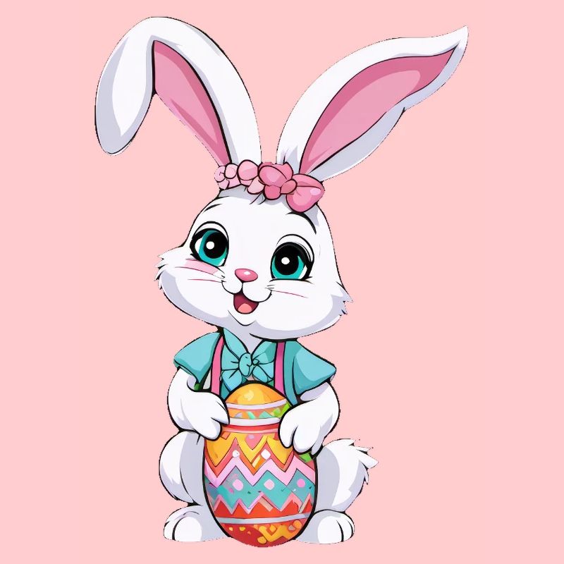 Easter bunny with Easter eggs