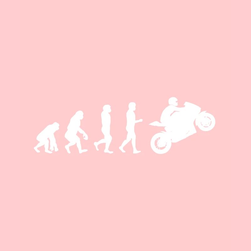 Evolution Motorcycle Biker Mopped Motorcyclist