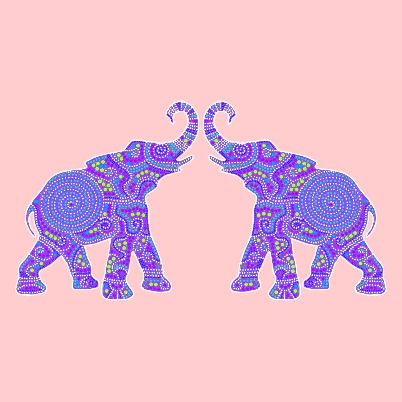 Wonderful Dot Work - Two ELEPHANTS 1