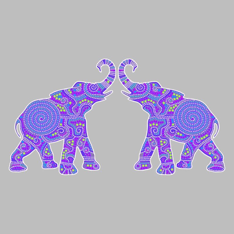 Wonderful Dot Work - Two ELEPHANTS 1