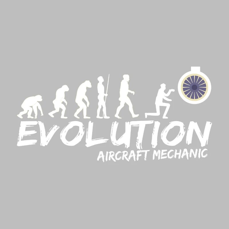 Airplane Mechanic Maintenance Evolution Funny