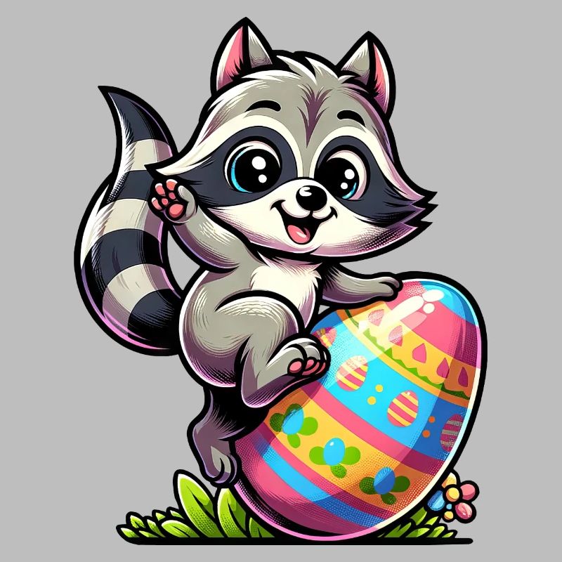 Easter Raccoon Easter Egg