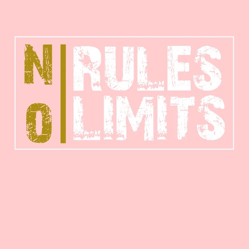 NO RULES NO LIMITS Lebensmotto Geschenk