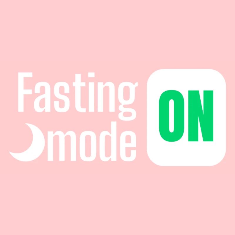 Fasting mode ON text design