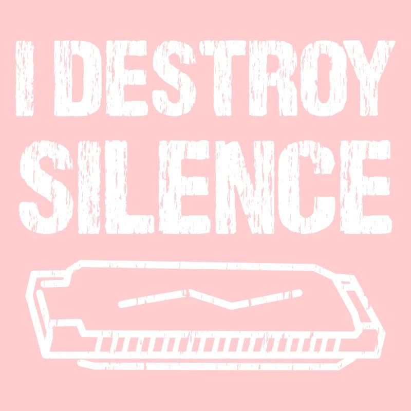 I Destroy Silence Funny Harmonica Player