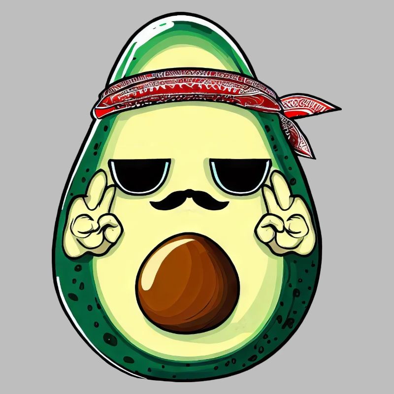 Hippie Avocado mit Bart
