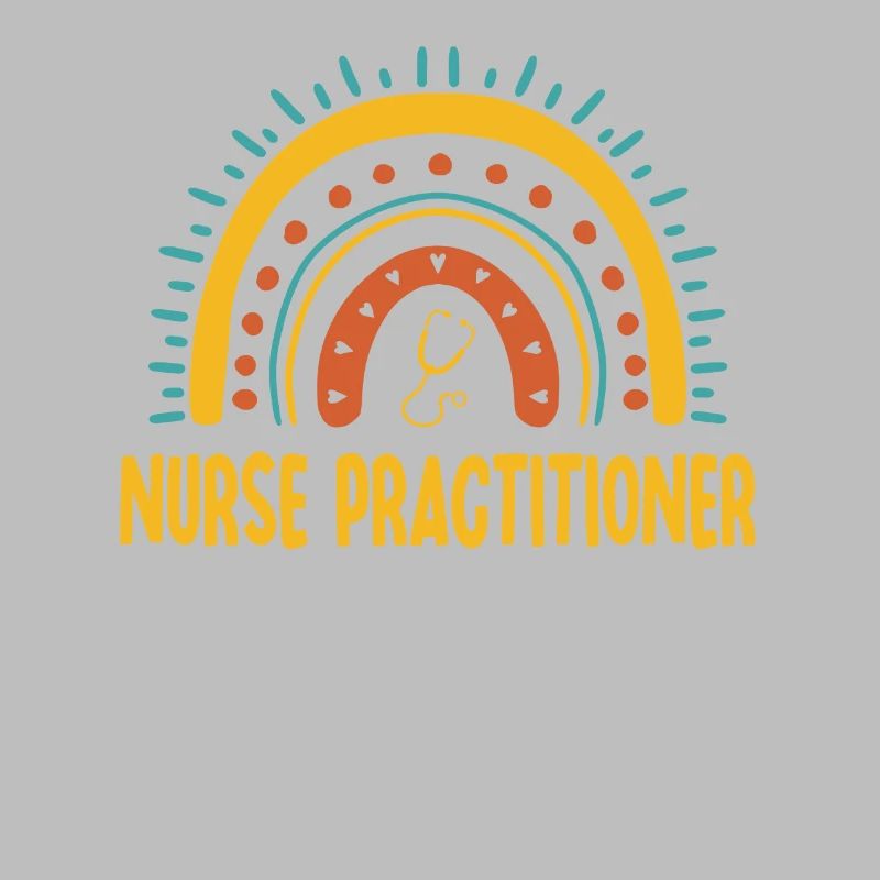 Krankenschwester Practitioner Boho Rainbow