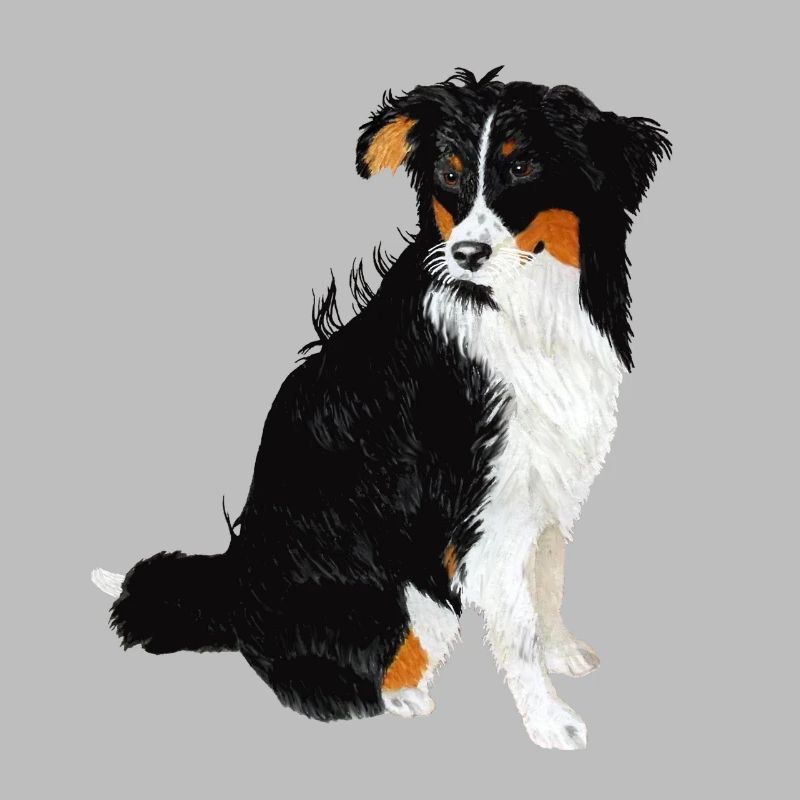 Aussie Nanouk, sitzend - Aquarell