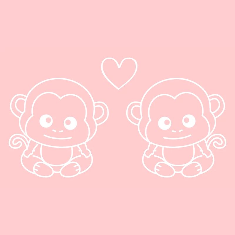 Singe Comic Couple Amour