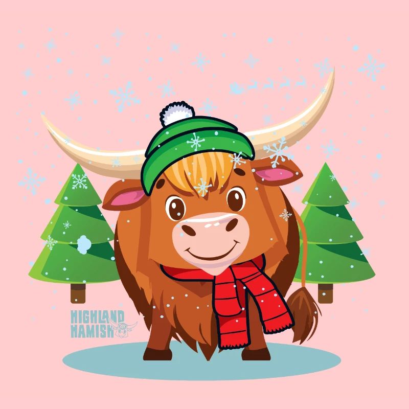 Highland Weihnachtskuh