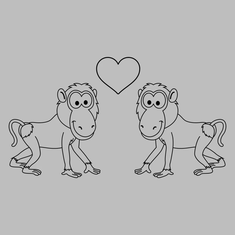 Monkey monkey comic couple love