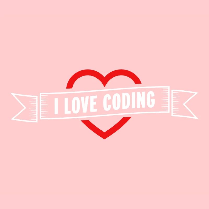 I Love Coding Heart | Gift for Programmer Son