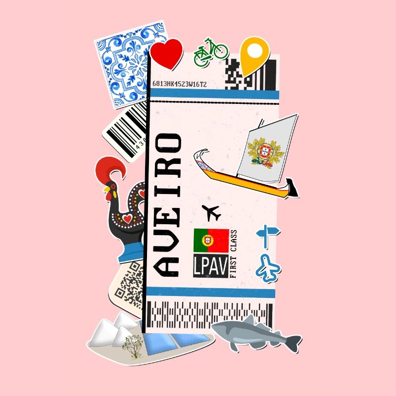 Plane ticket - boarding pass - boarding pass - Aveiro