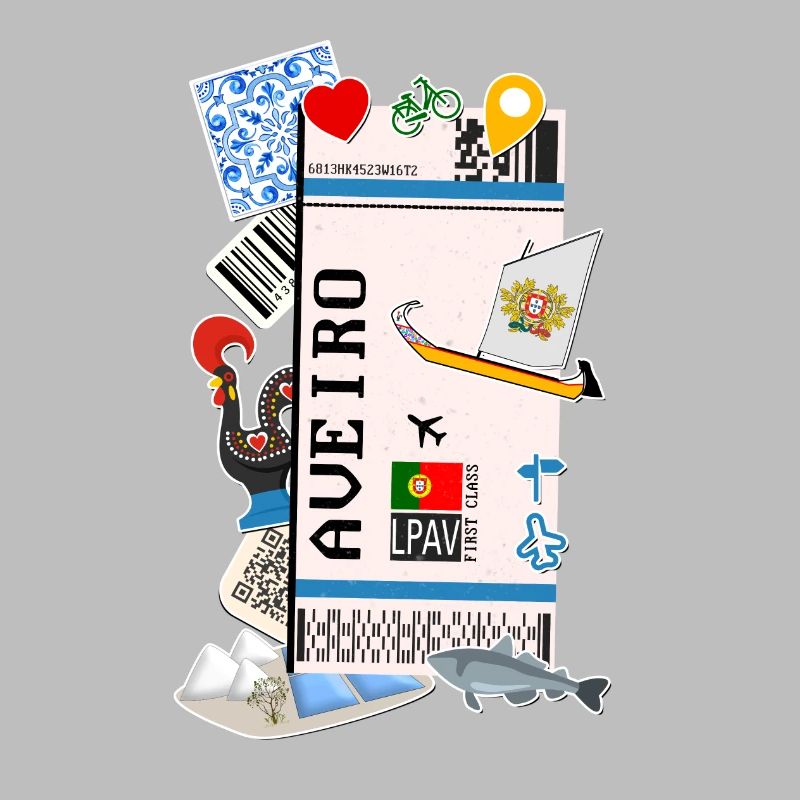 Plane ticket - boarding pass - boarding pass - Aveiro