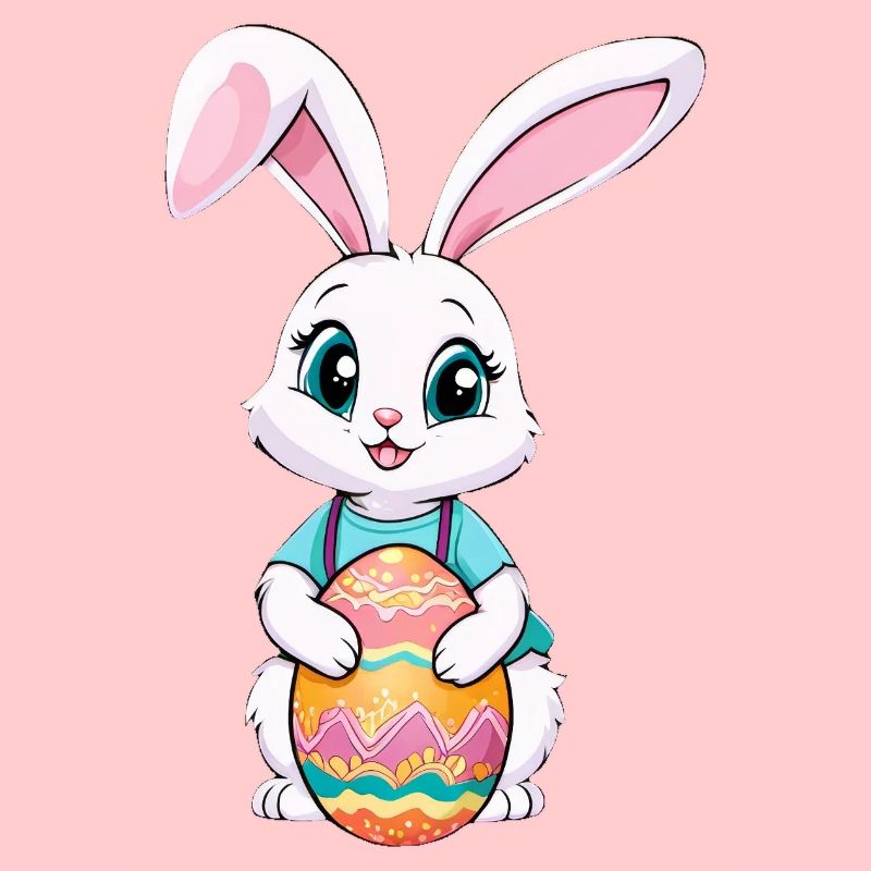 Easter bunny with Easter eggs