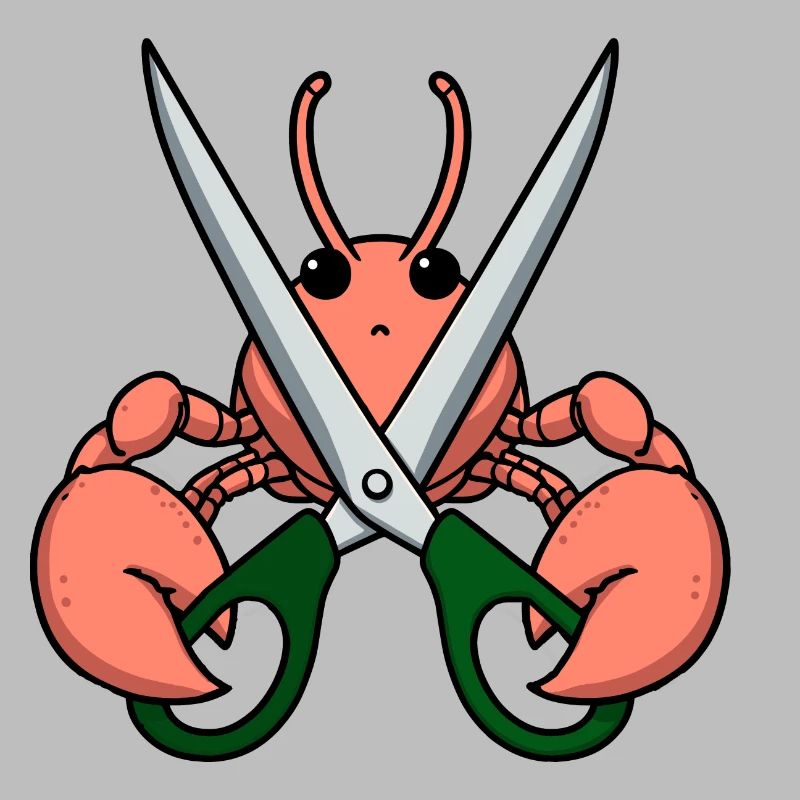 Comic Lobster Krebs Hummer Languste grüne Schere