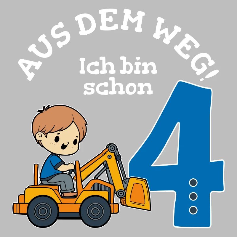 4. Geburtstag Bagger Junge