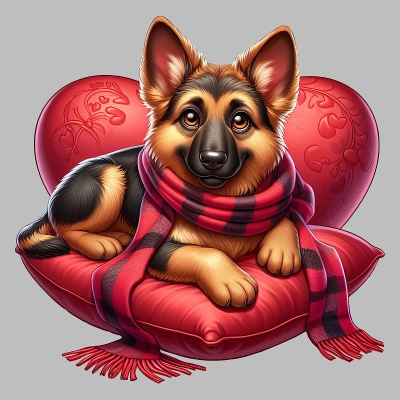 Deutscher Schäferhund Kunst