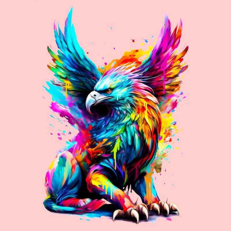 Griffon peint