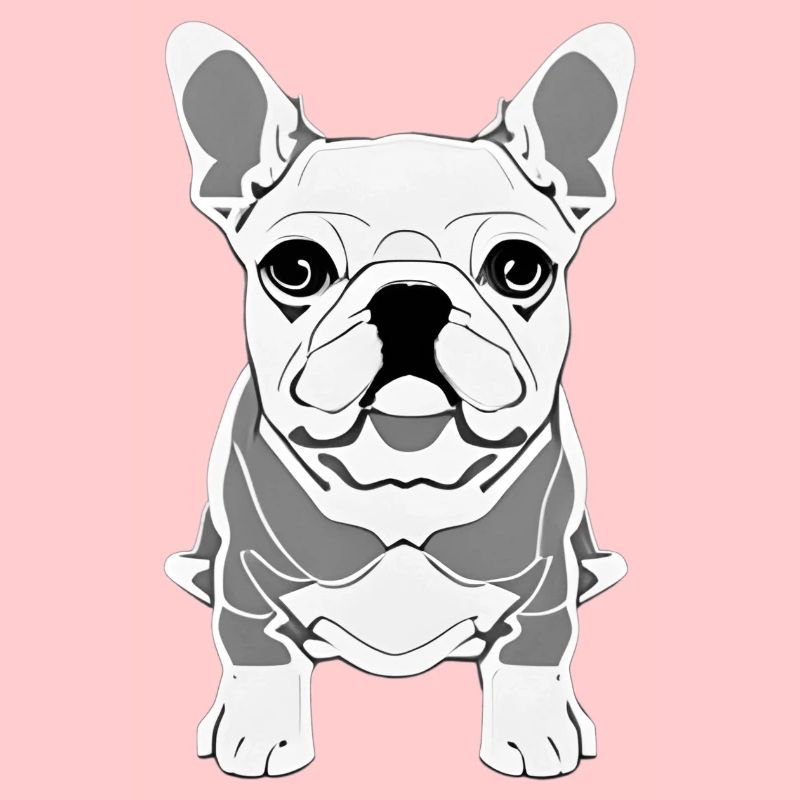 Motif d’impression graphique de conception de bouledogue français